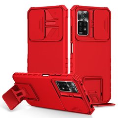 Чохол Kickstand із захистом камери для Xiaomi Redmi Note 11 4G / 11s / Note 12s - Червоний фото 1