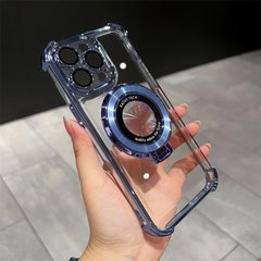 Силіконовий чохол з кільцем для iPhone 15 Pro колір Синій