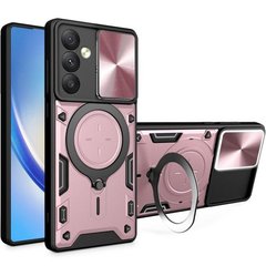 Чохол Magnetic Stand з захистом камери для Samsung Galaxy A35 колір Рожевий