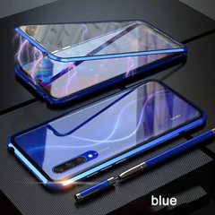 Магнитный чехол с защитным стеклом для Xiaomi MiA3 - Синий фото 1