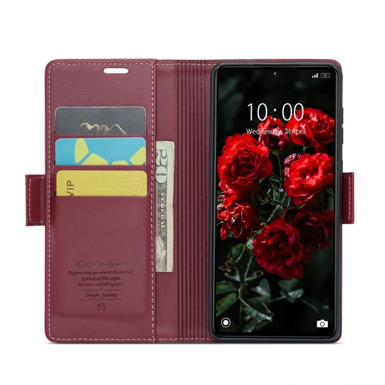 Кожаный чехол-книжка Retro Case для Xiaomi Redmi Note 13 Pro / Poco M6 Pro цвет Красный