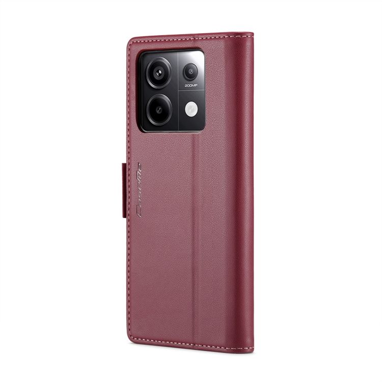 Кожаный чехол-книжка Retro Case для Xiaomi Redmi Note 13 Pro / Poco M6 Pro цвет Красный