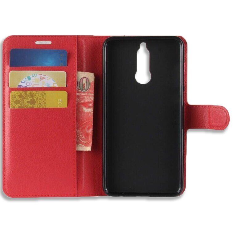 Чехол-Книжка с карманами для карт на Huawei Mate 10 lite - Красный фото 2