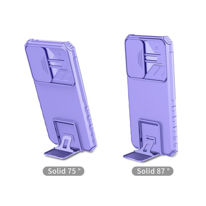 Чехол Kickstand с защитой камеры для Samsung Galaxy A34 цвет Фиолетовый