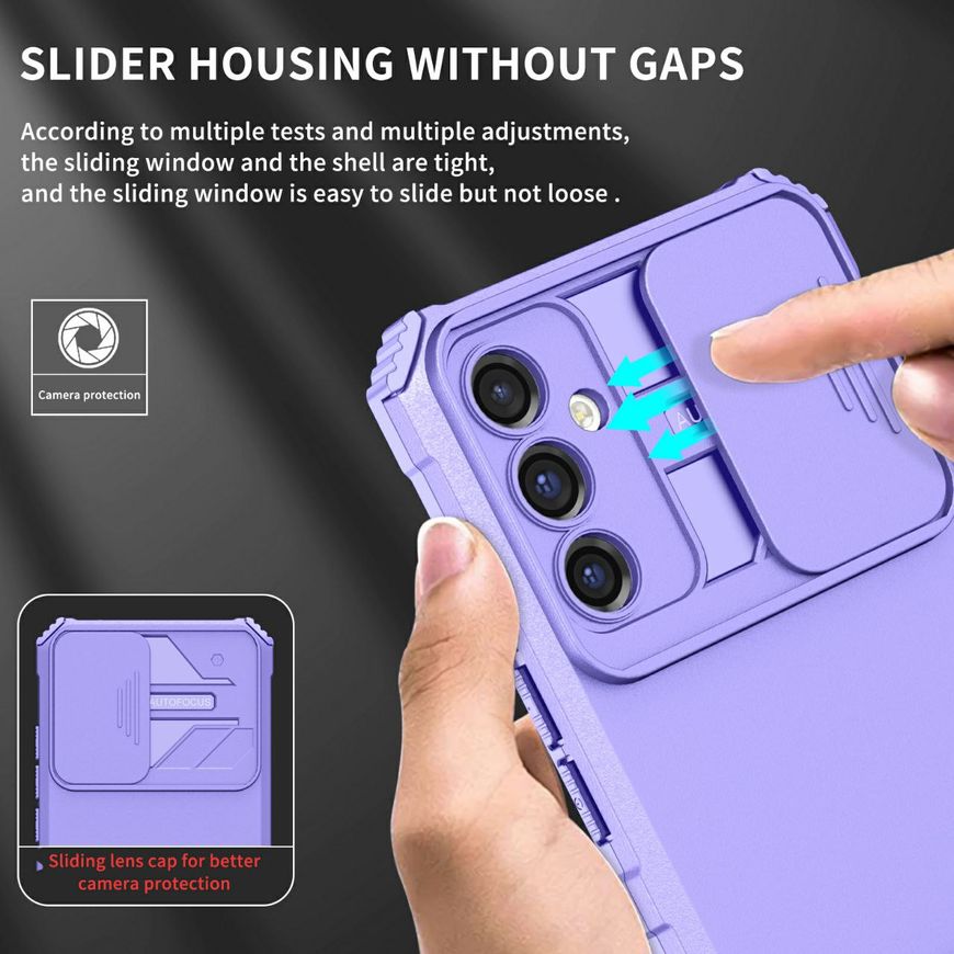 Чехол Kickstand с защитой камеры для Samsung Galaxy A34 цвет Фиолетовый