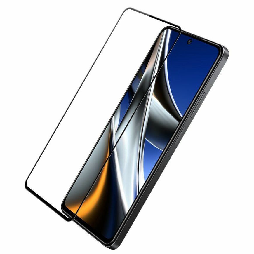 Защитное стекло 2.5D на весь экран для Poco X4 Pro 5G - Черный фото 3