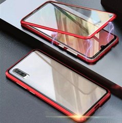 Магнитный чехол с защитным стеклом для Samsung Galaxy A30s / A50 / A50s - Красный фото 1