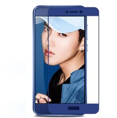 Защитное стекло 2.5D на весь экран для Huawei P8 lite (2017) - Синий фото 1