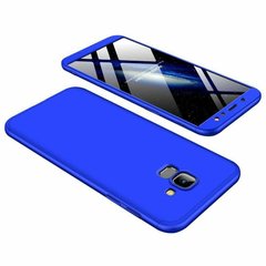 Чехол GKK 360 градусов для Samsung Galaxy A8 (2018) - Синий фото 1