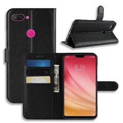 Чехол-Книжка с карманами для карт на Xiaomi Mi8 lite - Черный фото 1