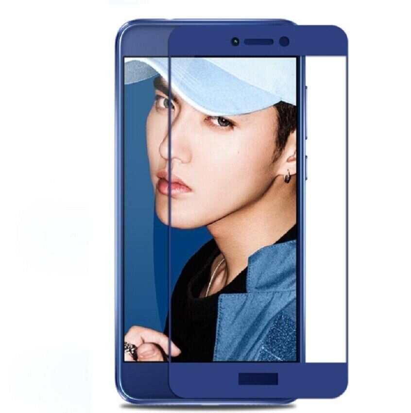 Защитное стекло 2.5D на весь экран для Huawei P8 lite (2017) - Синий фото 1