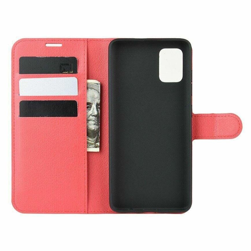 Чохол книжка з кишенями для карт на Samsung Galaxy A51 - Червоний фото 3