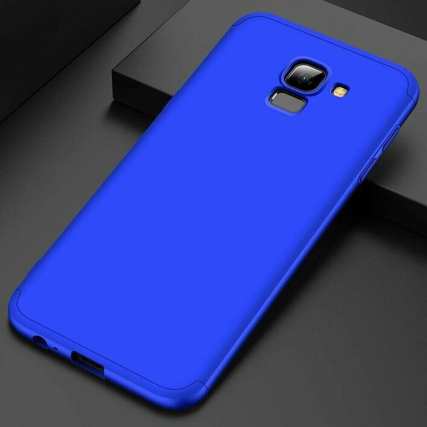 Чехол GKK 360 градусов для Samsung Galaxy A8 (2018) - Синий фото 3