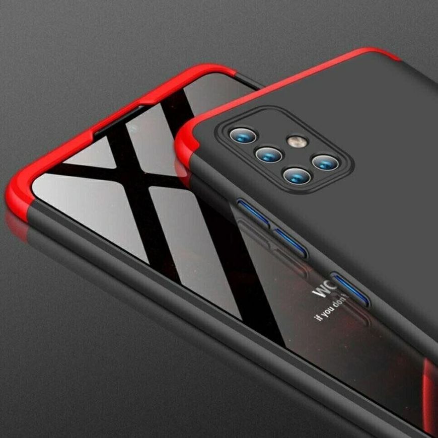 Чехол GKK 360 градусов для Samsung Galaxy A71 - Черно-Красный фото 3