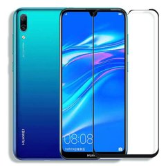 Защитное стекло 2.5D на весь экран для Huawei Y7 (2019) - Чёрный фото 1