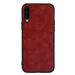 Чехол бампер Alcantara для Samsung Galaxy A30s / A50 / A50s - Красный фото 1