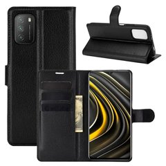 Чехол-Книжка с карманами для карт для Pocophone M3 - Чёрный фото 1