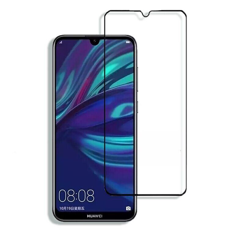 Защитное стекло 2.5D на весь экран для Huawei Y7 (2019) - Черный фото 2