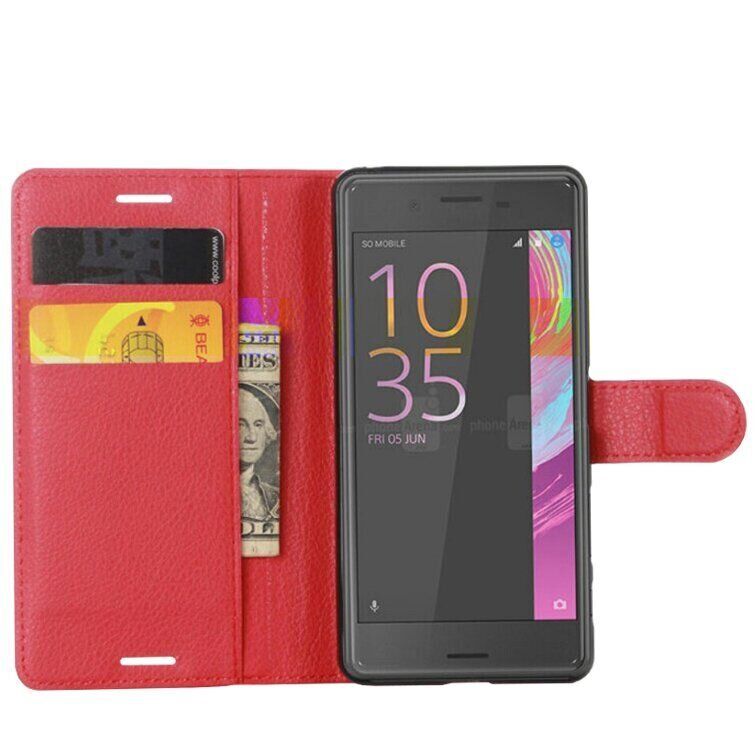 Чохол книжка з кишенями для карт на Sony Xperia XA1 Plus (G3412) - Червоний фото 1