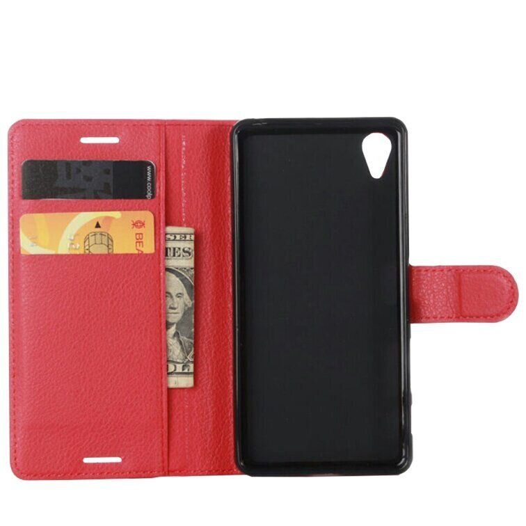 Чехол-Книжка с карманами для карт на Sony Xperia XA1 Plus (G3412) - Красный фото 2
