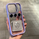 Чохол з підставкою та склом на камеру Lens Shield для iPhone 13 Pro колір Лавандовий
