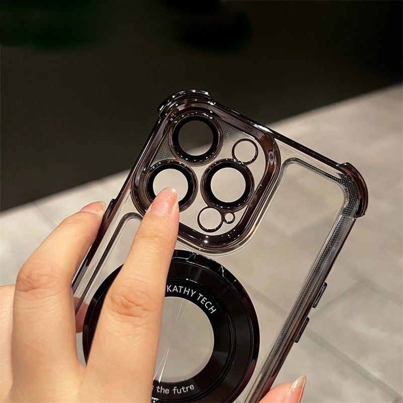 Силиконовый чехол с кольцом для iPhone 14 Plus - Черный фото 4