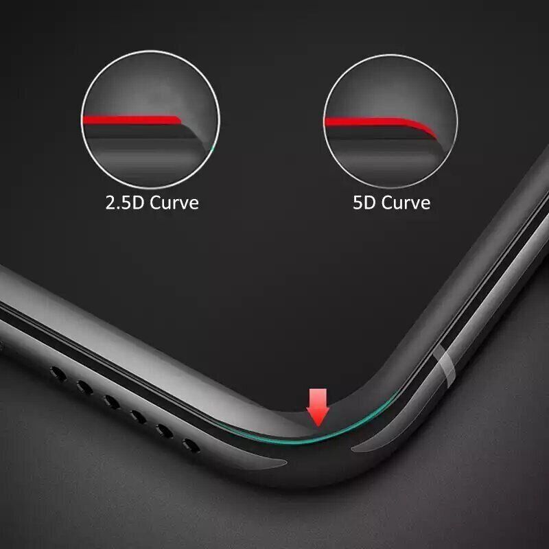 Захисне скло Full Cover 5D для Xiaomi Mi8 lite - Чорний фото 2
