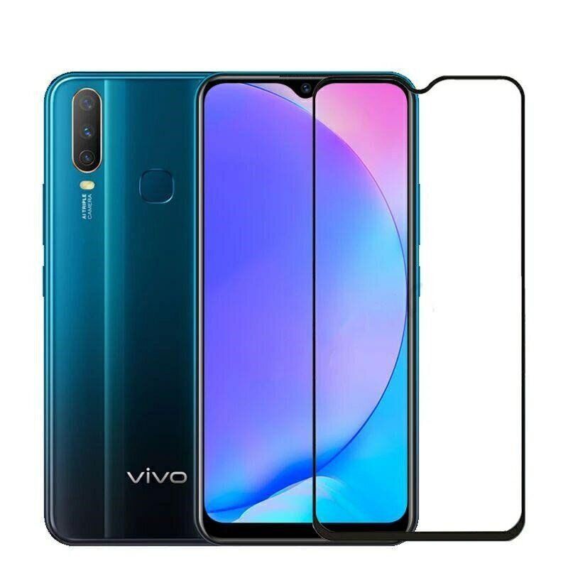 Защитное стекло 2.5D на весь экран для Vivo Y17 - Черный фото 1