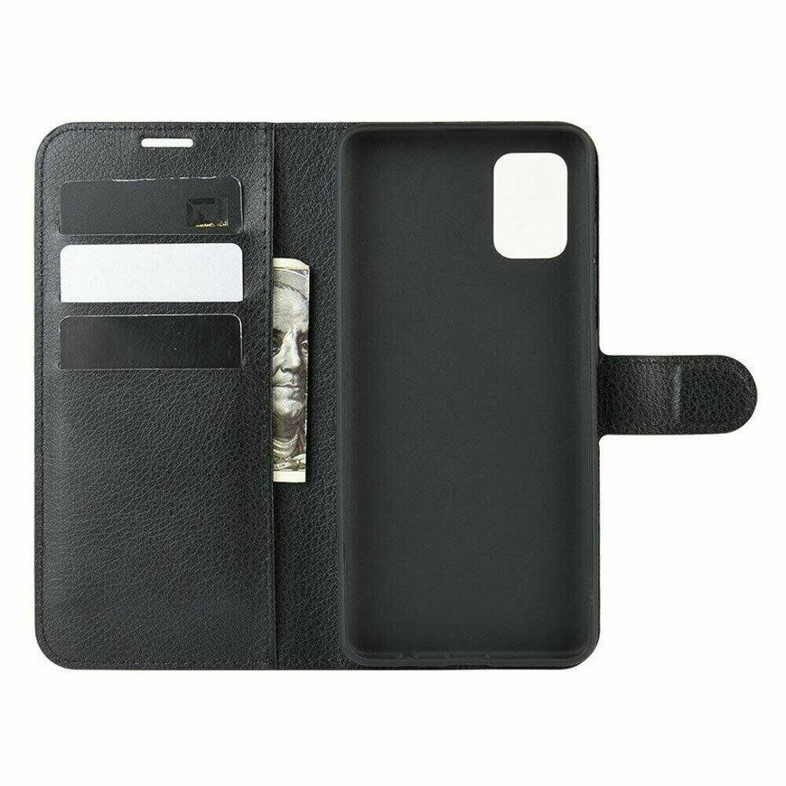 Чохол книжка з кишенями для карт на Samsung Galaxy A51 - Чорний фото 3