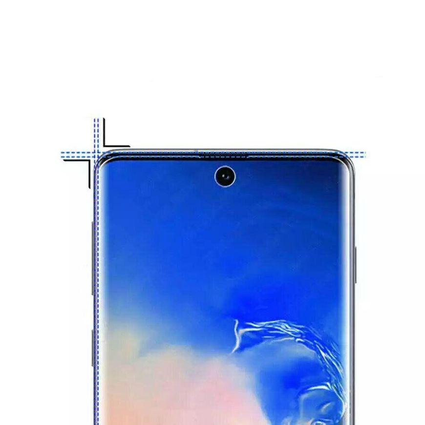 Защитное стекло 3D на весь экран для Samsung Galaxy Note 10 (с ультрафиолетовым клеем) - Прозрачный фото 2