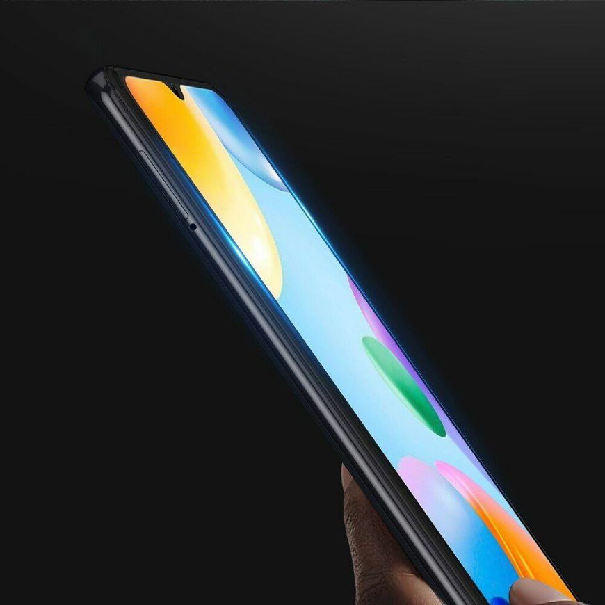 Защитное стекло 2.5D на весь экран для Xiaomi Redmi 10C - Черный фото 4