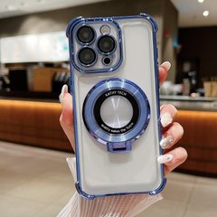 Силіконовий чохол з кільцем для iPhone 14 Pro - Синій фото 1