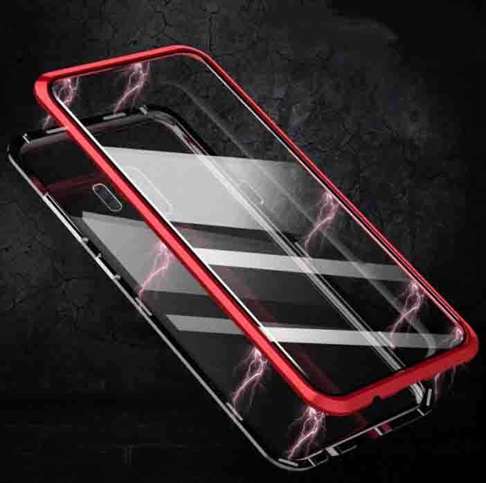 Магнитный чехол с защитным стеклом для Samsung Galaxy S9 - Черный фото 5