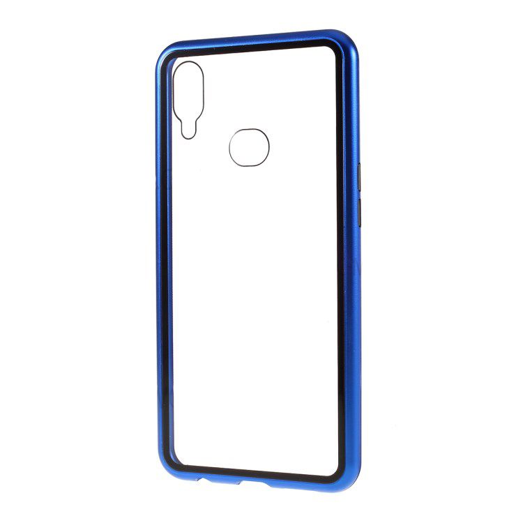 Магнитный чехол с защитным стеклом для Samsung Galaxy A10s - Синий фото 3