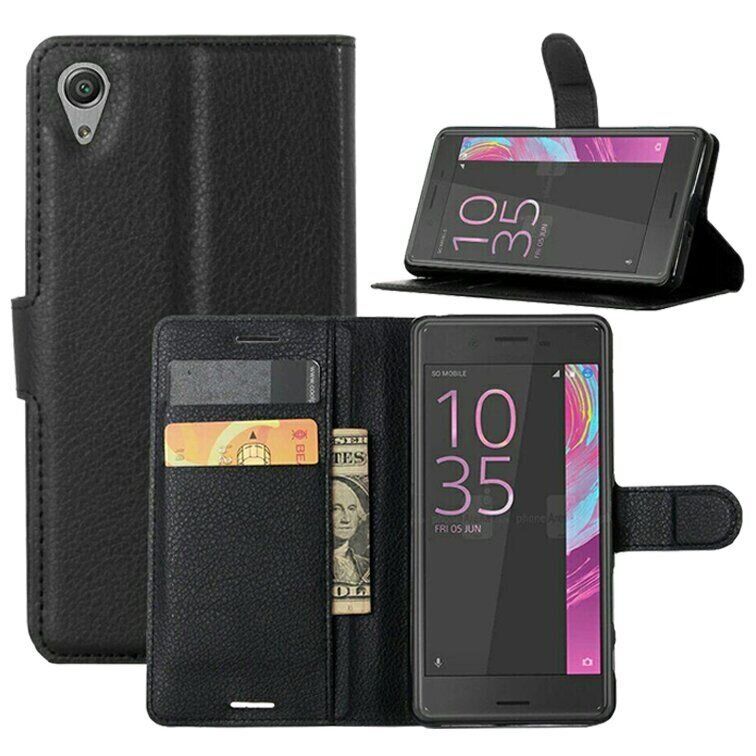 Чохол книжка з кишенями для карт на Sony Xperia XA1 Plus (G3412) - Чорний фото 2