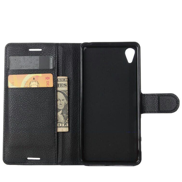 Чехол-Книжка с карманами для карт на Sony Xperia XA1 Plus (G3412) - Черный фото 3