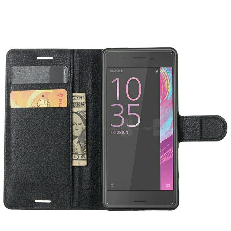 Чехол-Книжка с карманами для карт на Sony Xperia XA1 Plus (G3412) - Черный фото 1