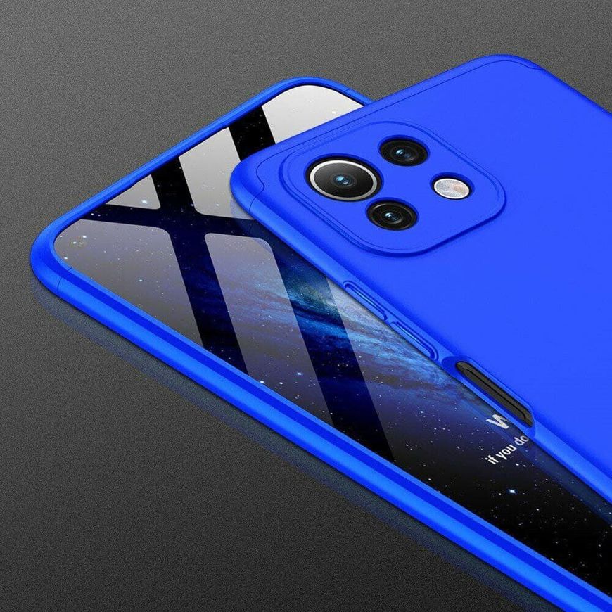 Чехол GKK 360 градусов для Xiaomi Mi 11 lite - Синий фото 4