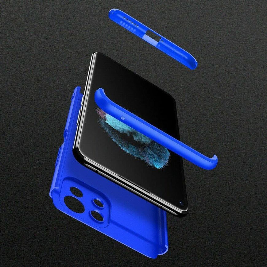 Чехол GKK 360 градусов для Xiaomi Mi 11 lite - Синий фото 5