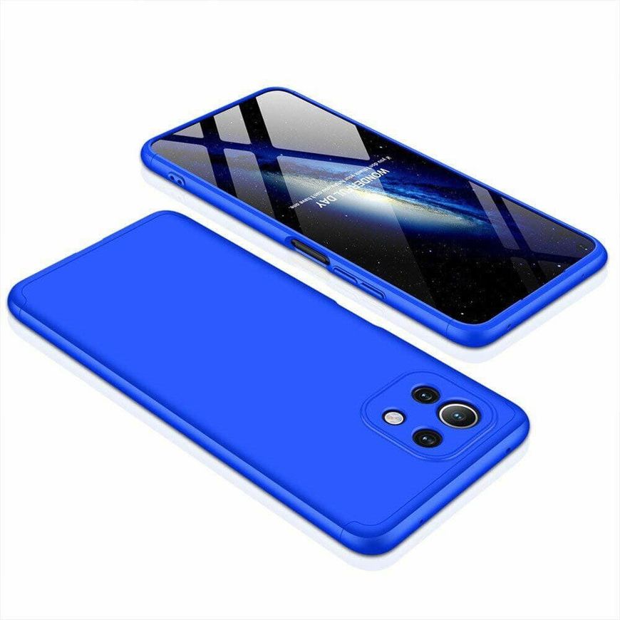 Чехол GKK 360 градусов для Xiaomi Mi 11 lite - Синий фото 2