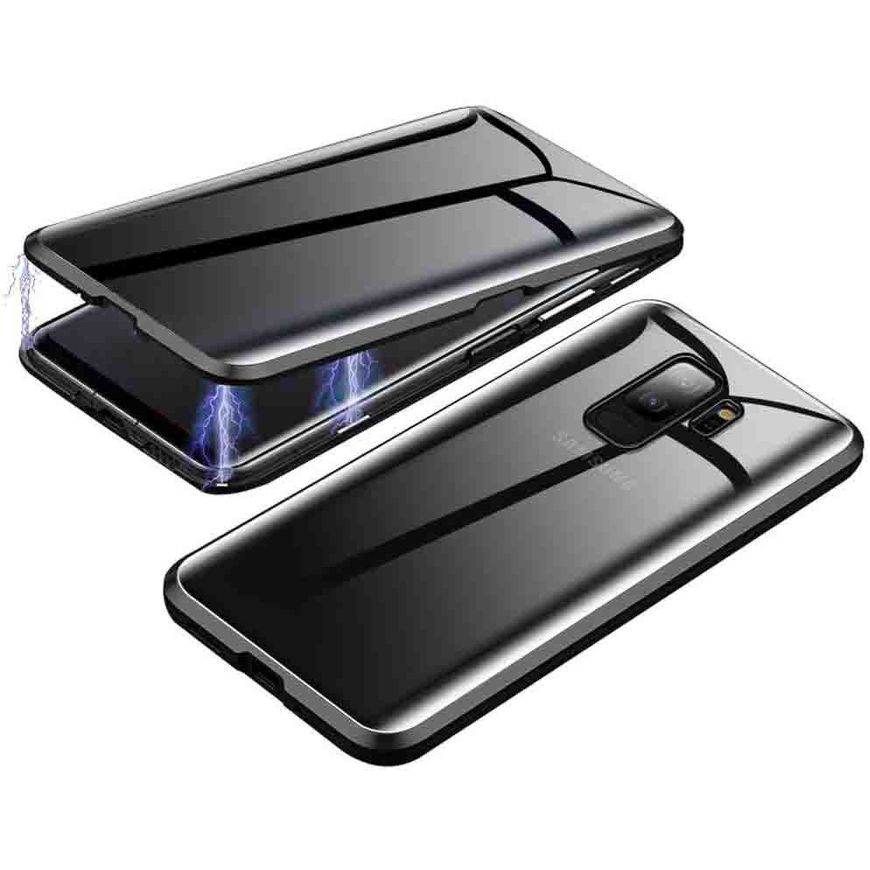 Магнітний чохол із захисним склом для Samsung Galaxy S9 - Чорний фото 1
