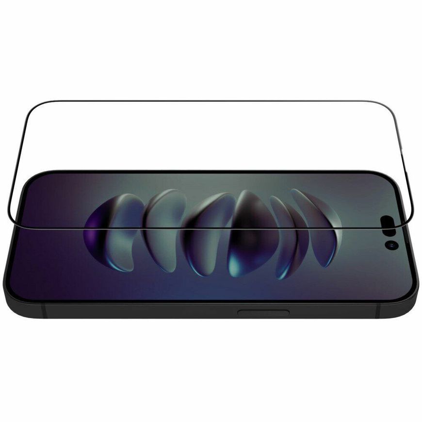 Захисне скло 2.5D на весь екран для iPhone 14 Pro - Чорний фото 4