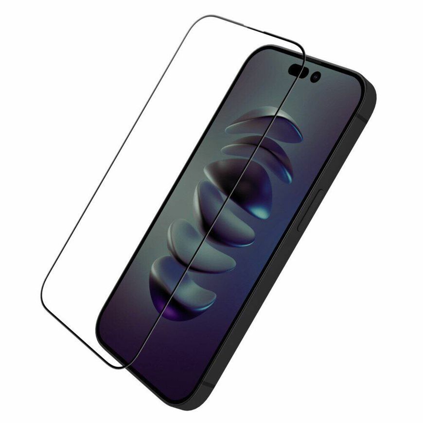 Защитное стекло 2.5D на весь экран для iPhone 14 Pro - Черный фото 3