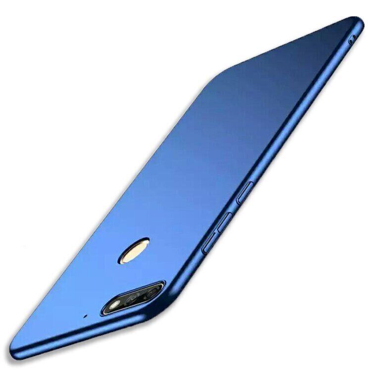 Чехол Бампер с покрытием Soft-touch для Huawei Y6 Prime (2018) / Honor 7A Pro - Синий фото 2