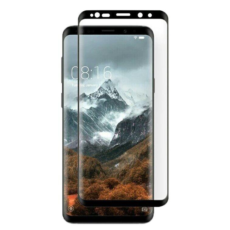 Защитное стекло 3D на весь экран для Samsung Galaxy S9 - Черный фото 2