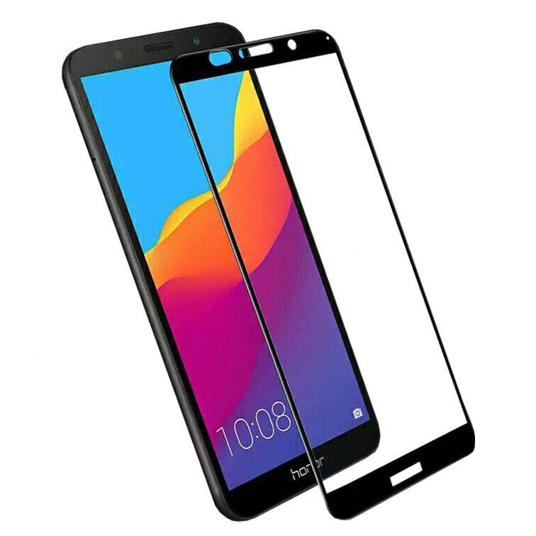 Защитное стекло 2.5D на весь экран для Huawei Y5 Prime (2018) / Honor 7A - Черный фото 3