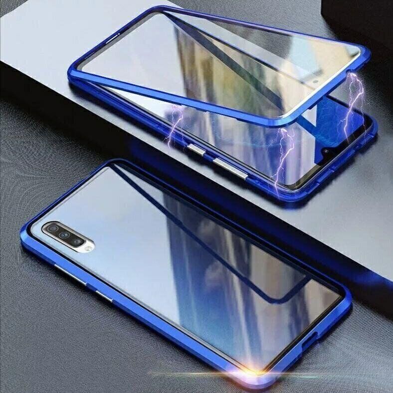 Магнитный чехол с защитным стеклом для Huawei P Smart S - Красный фото 1
