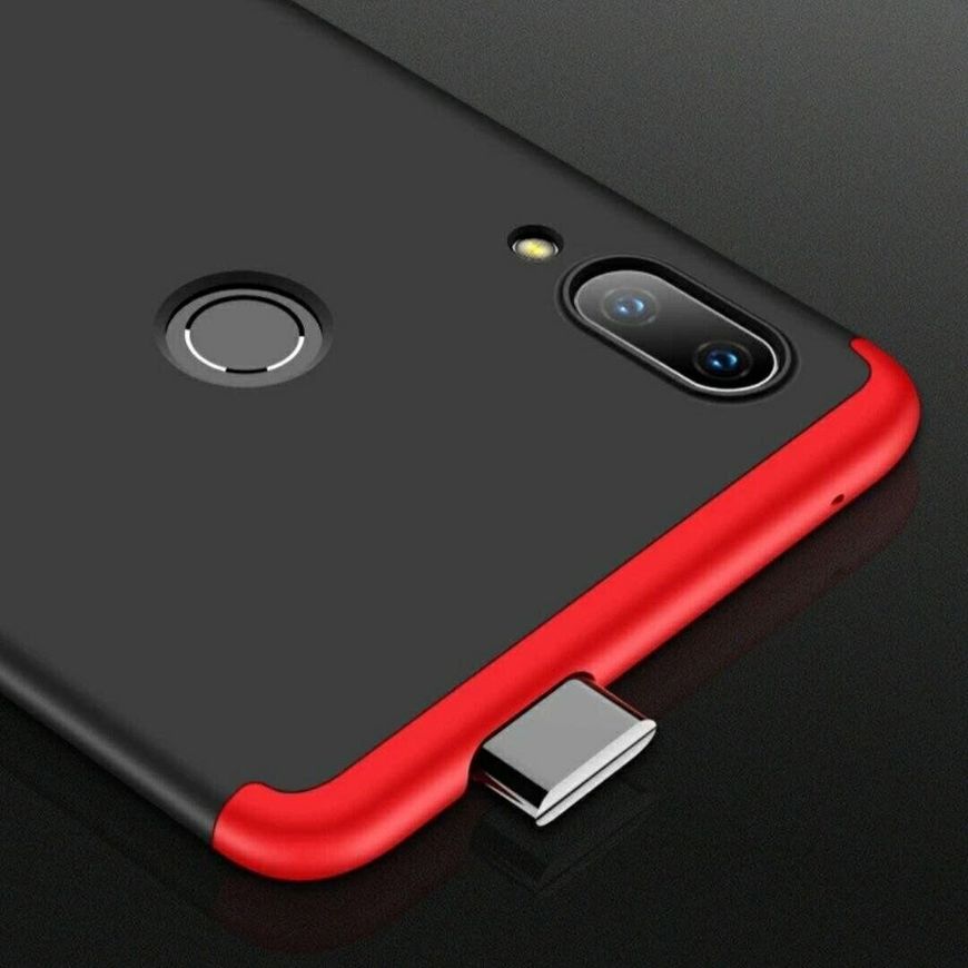 Чехол GKK 360 градусов для Huawei P Smart Z - Черно-Красный фото 3