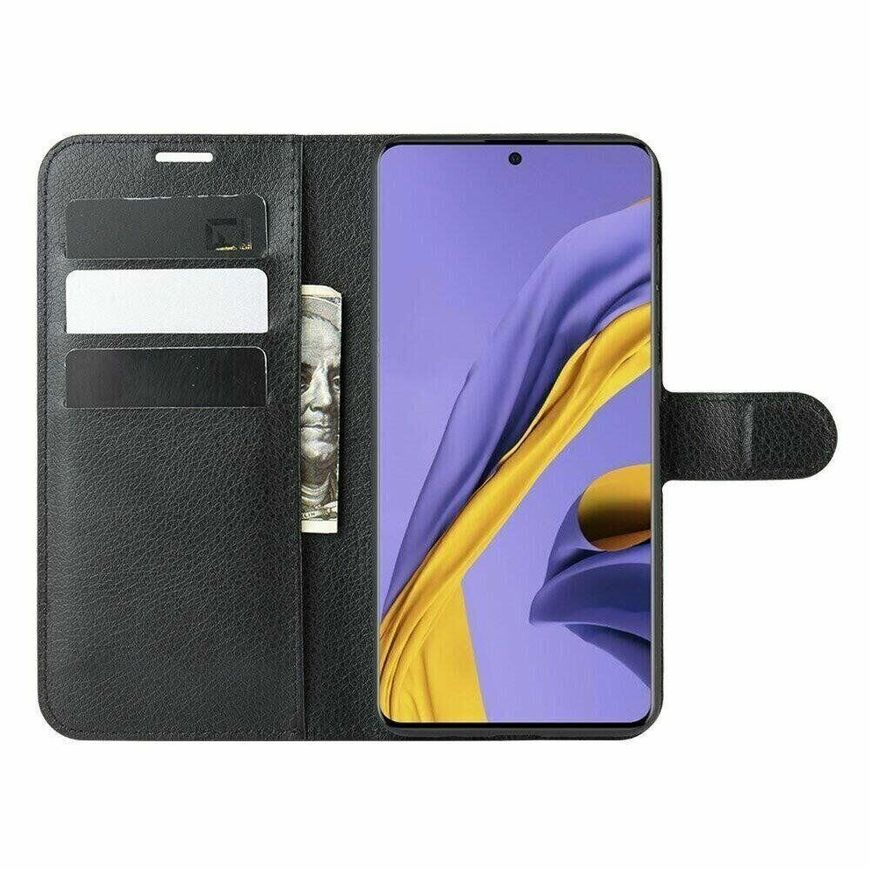 Чохол книжка з кишенями для карт на Samsung Galaxy A71 - Чорний фото 2