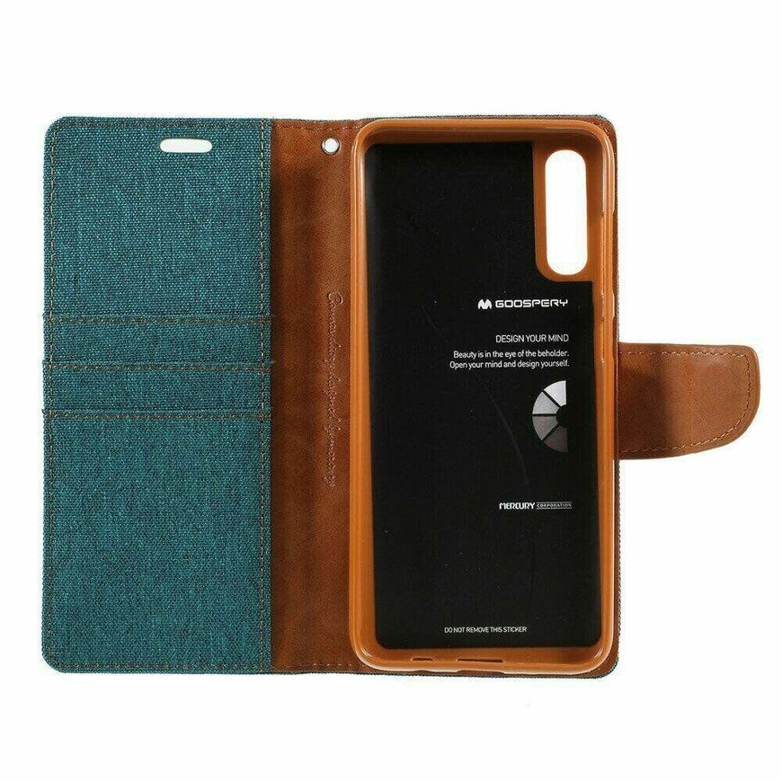 Чехол-Книжка Textile для Samsung Galaxy A30s / A50 / A50s - Зелёный фото 2